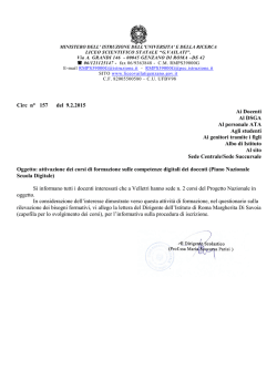 Corsi di formazione - Piano Nazionale Scuola Digitale