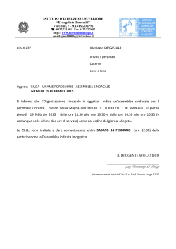 Assemblea sindacale GILDA-UNAMS - Istituto Torricelli di Maniago