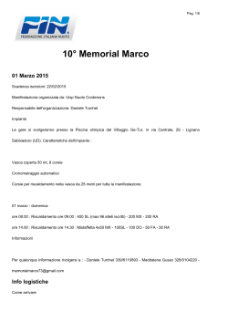 10° Memorial Marco - Federazione Italiana Nuoto