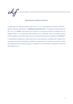 Internal dealing procedure
