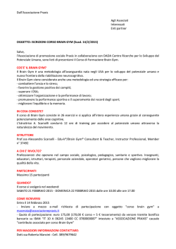 informativa completa del corso e modulo iscrizione