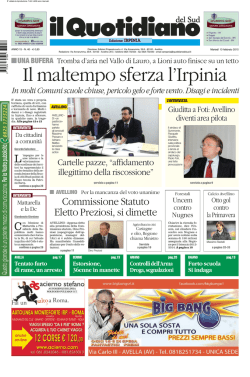 Il maltempo sferza l`Irpinia