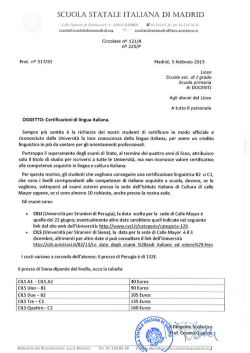 Certificazioni di lingua italiana