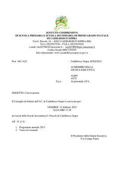 ISTITUTO COMPRENSIVO DI SCUOLA PRIMARIA E SCUOLA