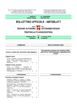 Provvedimento n. 77/2015/G - Regione Autonoma Trentino Alto Adige