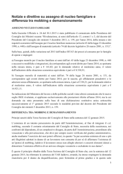 Documento - Ministero del Lavoro e delle Politiche Sociali