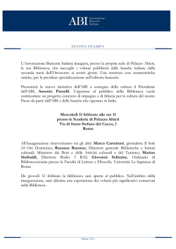Inaugurazione della Biblioteca dell`ABI