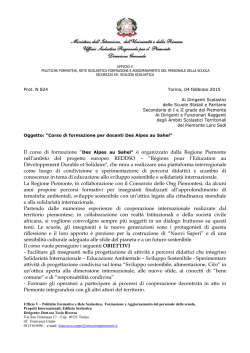 Il corso di formazione &ldquo;Des Alpes au Sahel&rdquo;