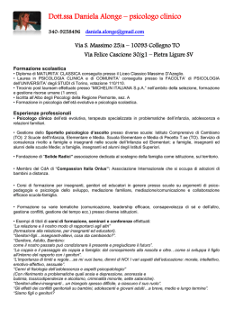 Dott.ssa Daniela Alonge &ndash; psicologo clinico