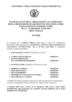 AVVISO - Università degli Studi di Napoli Federico II