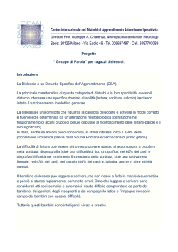 Gruppo di parola per ragazzi dislessici
