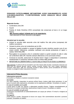 Dosaggi Urine