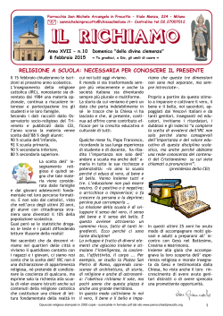 Editoriale de - Parrocchia S.Michele Arcangelo in Precotto