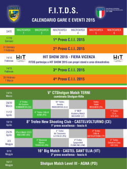 Calendario Eventi FITDS 2015
