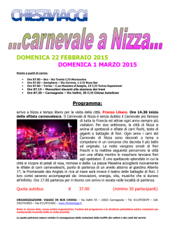 DOMENICA 22 FEBBRAIO 2015 DOMENICA 1