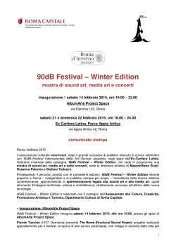 90dB Festival – Winter Edition mostra di sound art