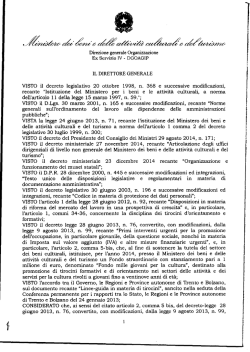 Direzione generale Organizzazione - Ministero per i Beni e le Attivit&agrave;