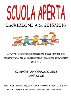 ISCRIZIONI A.S. 2015/2016