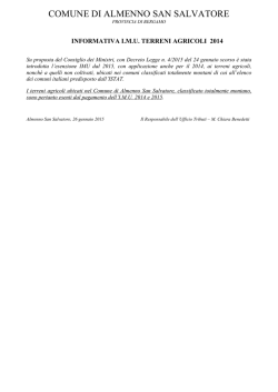 informativa Terreni agricoli 2015 Gen