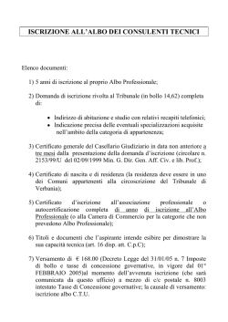 iscrizione albo dei ctu