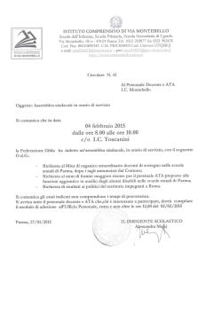 Avviso n. 41 - Assemblea Docenti-Ata Avvisi interni Avviso n. 41
