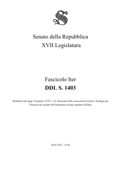 Senato della Repubblica XVII Legislatura Fascicolo Iter DDL S. 1403