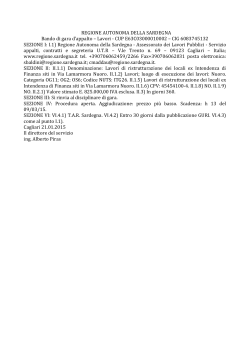 Bando GURI [file] - Regione Autonoma della Sardegna