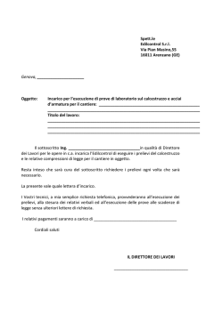Lettera incarico prove