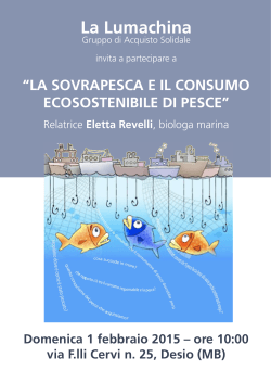 Sovrapesca e Consumo Sostenibile