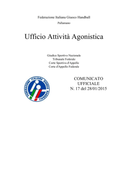 C.U. 17 del 28.1.2015