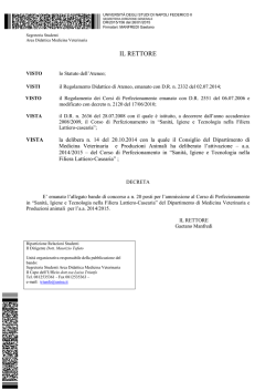 IL RETTORE - Universit&agrave; degli Studi di Napoli Federico II