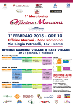 il programma - roma road runners club