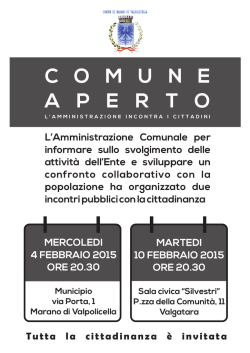 incontri_febbraio - Comune di Marano di Valpolicella
