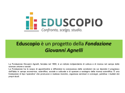 Eduscopio è un progetto della Fondazione Giovanni Agnelli