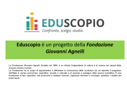 Eduscopio &egrave; un progetto della Fondazione Giovanni Agnelli