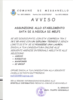 AVVISO - Comune di Missanello