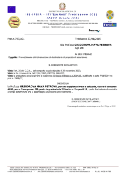 I I S - I P S I A - I T I &ldquo;Ezio Aletti&rdquo; T r e b i s a c c e ( C S ) Prot.n.797