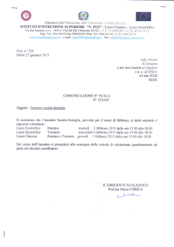 Incontro scuola-famiglia.