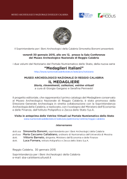 Invito e brochure - Società Numismatica Italiana