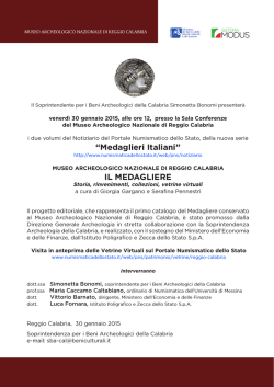 Invito e brochure - Societ&agrave; Numismatica Italiana