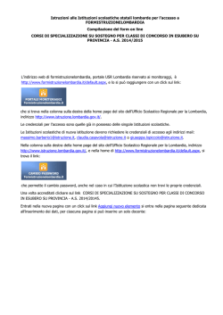Istruzioni compilazione form on line
