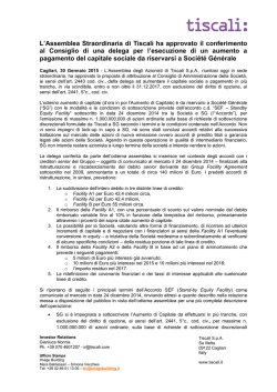 Il Consiglio di Amministrazione di Tiscali approva i risultati del 2