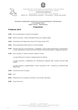 seminario 5 e 6 feb 2015 - Vicenza – Ufficio Scolastico Territoriale