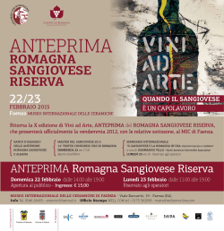 MAstER dEl sAnGIOVEsE 2015 - Consorzio Vini di Romagna