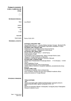 CV Dottor Luca Bertoli