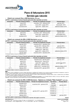 Piano fatturazione 2014