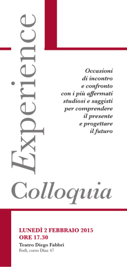 Invito ExperienceColloquia Fitoussi