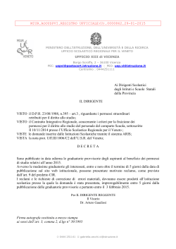 Decreto di pubblicazione - Vicenza – Ufficio Scolastico Territoriale