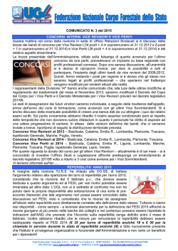 il Comunicato - UGL Corpo Forestale