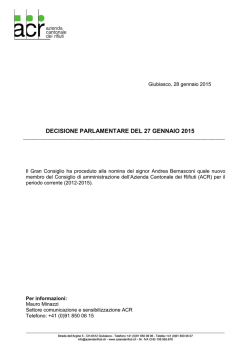 Il Gran Consiglio ha proceduto alla nomina del signor Andrea